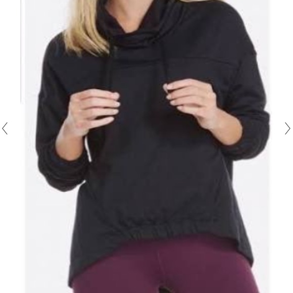 Fabletics Tops - - Fabletics Europa High Low Black Sweatshirt